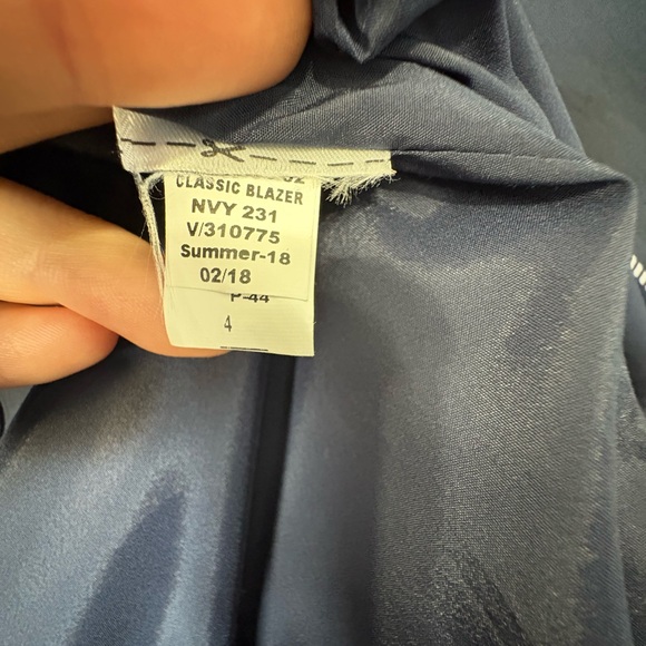 Banana Republic Navy Blue Single-Button Tailored Blazer Women’s Size 4 - Picture 3 of 5